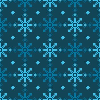 Dekoratif Noel sorunsuz arka plan ile kar taneleri. Yazdırın. Yinelenen arka plan. Kumaş tasarımı, duvar kağıdı.