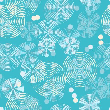 Halkalar ve polka noktalar ile Dikişsiz vektör dekoratif arka plan. Yazdırma. Kumaş tasarımı, duvar kağıdı.