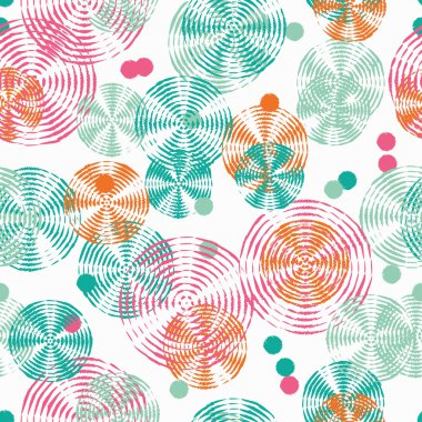 Seamless vector decorative background with rings and polka dots. Print. Cloth design, wallpaper. clipart
