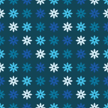 Dekoratif Noel sorunsuz arka plan ile kar taneleri. Yazdırın. Yinelenen arka plan. Kumaş tasarımı, duvar kağıdı.