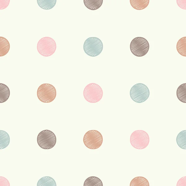 Naadloos patroon, polka dot stof, behang, vector. — Stockvector