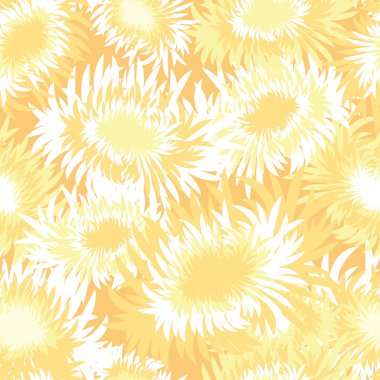 Seamless decorative vector background with chrysanthemums. Chung Yeung Festival. Holiday of Double Ninth Festival. Print. Repeating background. Cloth design, wallpaper. clipart