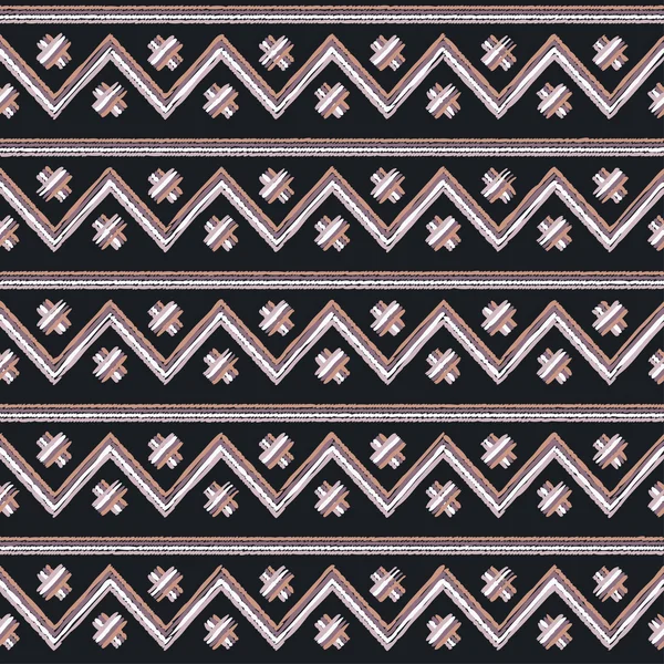 Motif sans couture boho ethnique. empreinte. répétant l'arrière-plan. conception de tissu, papier peint. — Image vectorielle