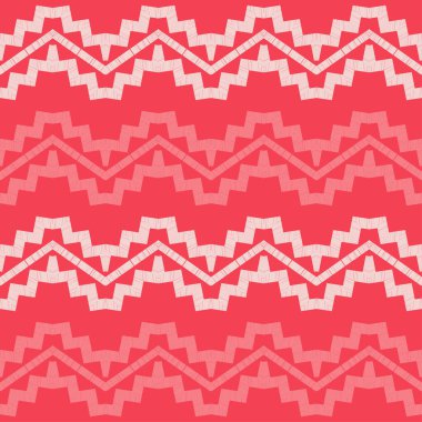 Kusursuz zikzak deseni. Tekstil tasarımı için soyut arkaplan. Elle yumurtadan çıkma. Etnik boho süsü. Web tasarımı veya yazdırma için vektör illüstrasyonu.