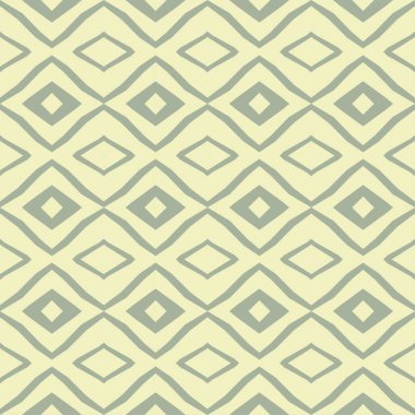 Geometrik şekilli mozaik. Kusursuz desen. Elle kumandalı tasarım. Tekstil. Etnik boho süsü. Web tasarımı veya yazdırma için vektör illüstrasyonu.