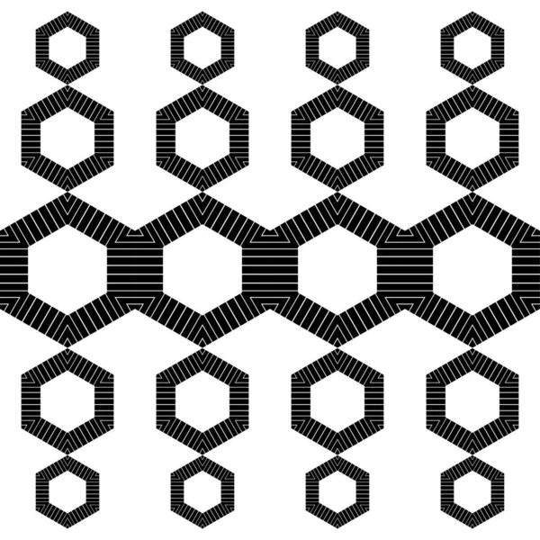 Mozaïek Met Geometrische Vormen Naadloos Patroon Ontwerp Met Handmatig Uitbroeden — Stockvector