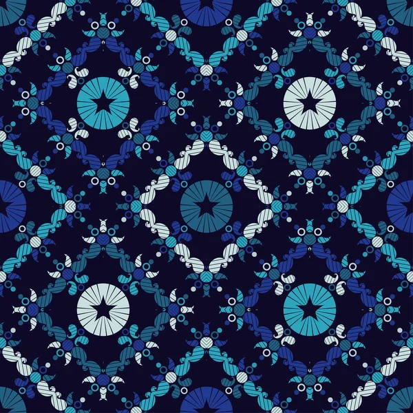 Adorno Paisley Fondo Sin Fisuras Diseño Con Eclosión Manual Ikat — Vector de stock