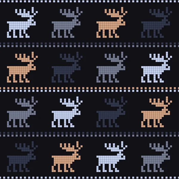 クリスマスの装飾的な雪片 ノルウェーのデザイン 幾何学的な図 シームレスな背景 ウェブデザインや印刷のためのベクターイラスト — ストックベクタ