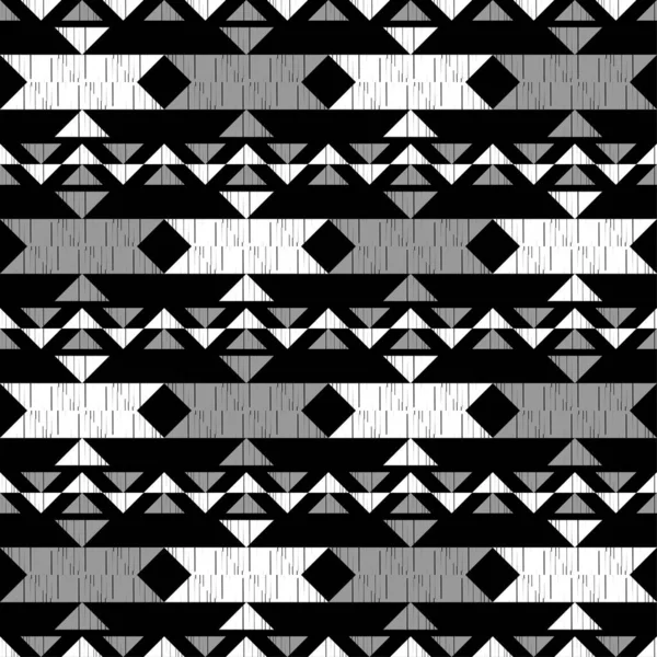 Elementos Astecas Padrão Sem Costura Têxtil Ornamento Étnico Boho Ilustração — Vetor de Stock