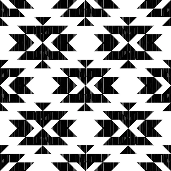 Éléments Aztèques Modèle Sans Couture Textile Ornement Boho Ethnique Illustration — Image vectorielle