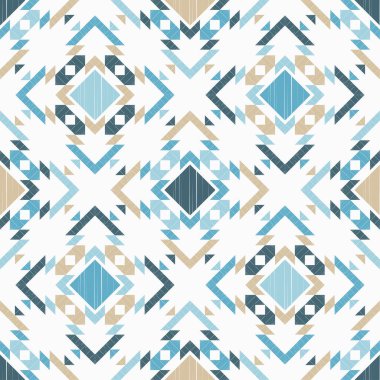 Aztek elementleri. Kusursuz desen. Elle kumandalı tasarım. Tekstil. Etnik boho süsü. Web tasarımı veya yazdırma için vektör illüstrasyonu.