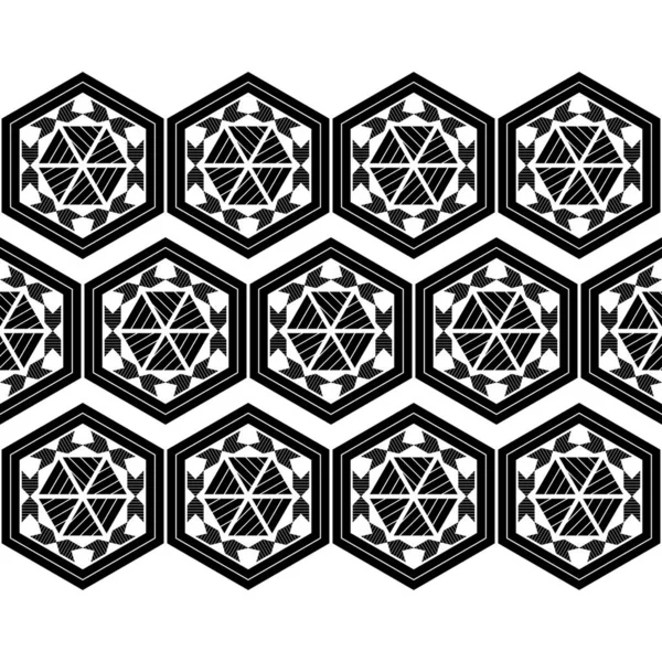 幾何学的な形状のモザイク マニュアルハッチング付きのデザイン 繊維だ 民族のBoho装飾 ウェブデザインや印刷のためのベクターイラスト — ストックベクタ