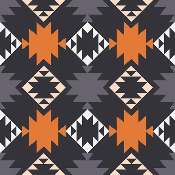 Tapis Mosaïque Navajo Avec Motif Géométrique Folklorique Traditionnel Couverture Amérindienne — Image vectorielle