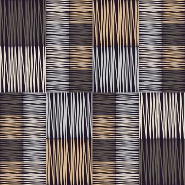 Kumaş üzerine nakış. Boho dokusu. Kusursuz desen. Elle kumandalı tasarım. Tekstil. Web tasarımı veya yazdırma için vektör illüstrasyonu.