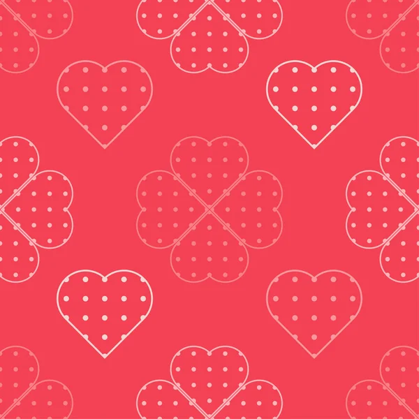 Fondo Sin Costuras Con Corazones Decorativos Día San Valentín Patrón — Vector de stock