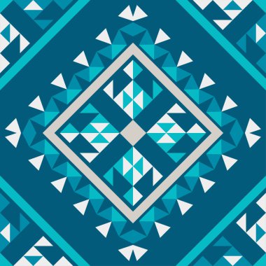 Aztek elementleri. Üçgenlerden yapılmış şekiller. Boho dokusu. Kusursuz desen. Tekstil. Web tasarımı veya yazdırma için vektör illüstrasyonu.