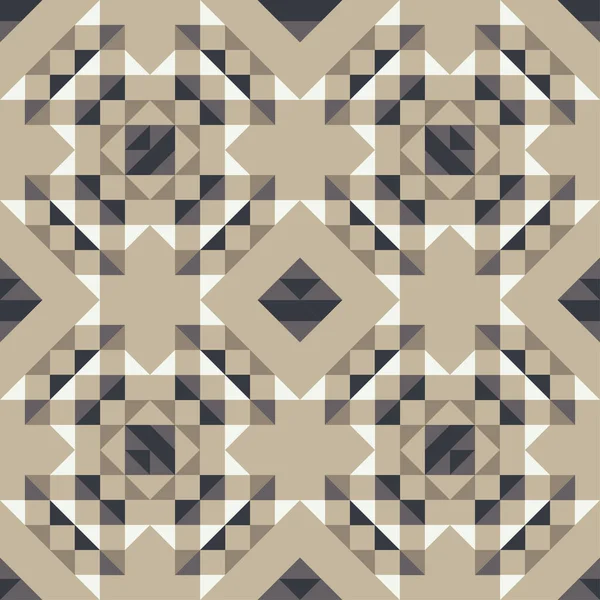 Formes Faites Triangles Éléments Aztèques Texture Boho Modèle Sans Couture — Image vectorielle
