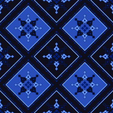 Fayansla kusursuz desen. Doğulu süsü. Mutfak, banyo ve diğer odaların dekorasyonu için. Web tasarımı veya yazdırma için vektör illüstrasyonu.