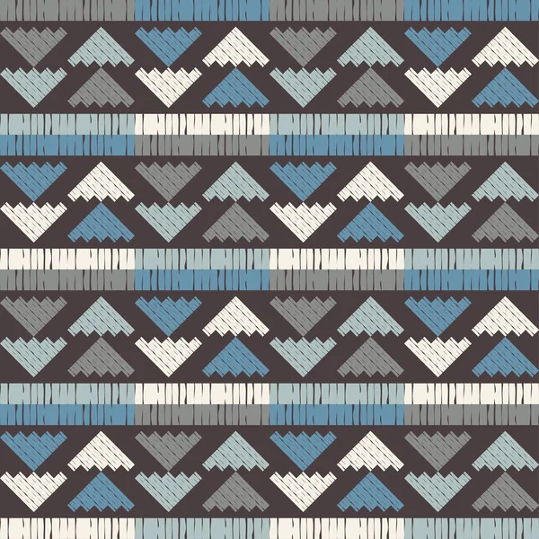 Tappeto Mosaico Navajo Con Motivo Geometrico Popolare Tradizionale Coperta Indiana — Vettoriale Stock