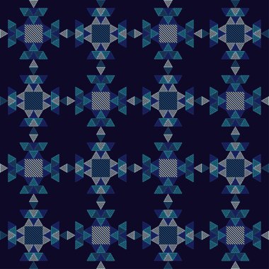 Çizgilerden yapılmış şekiller. Kusursuz desen. Elle kumandalı tasarım. Tekstil. Etnik boho süsü. Web tasarımı veya yazdırma için vektör illüstrasyonu.