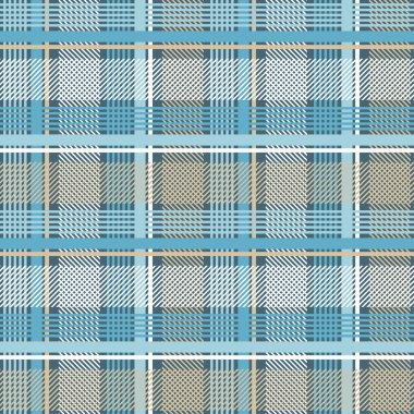 İskoç kumaşının kusursuz arka planı. Hücrelerden yapılmış doku. Tartan ekose. Web tasarımı veya yazdırma için vektör illüstrasyonu.