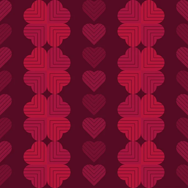 Fond Sans Couture Avec Des Cœurs Décoratifs Saint Valentin Modèle — Image vectorielle