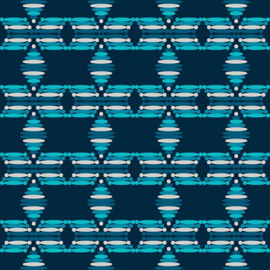 Noktalardan geometrik şekiller. Kusursuz desen. Elle kumandalı tasarım. Tekstil. Etnik boho süsü. Web tasarımı veya yazdırma için vektör illüstrasyonu.