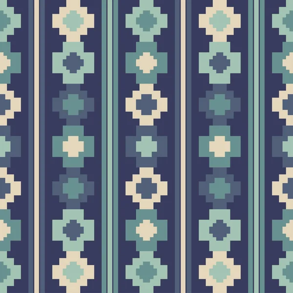 Elementos Astecas Quadrados Padrão Sem Costura Têxtil Ornamento Étnico Boho —  Vetores de Stock