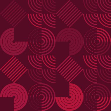 Dekoratif geometrik desenli basit bir afiş. Memphis. Kare modüller. Renk kompozisyonu. Kusursuz bir geçmişi var. Web tasarımı veya yazdırma için vektör illüstrasyonu.