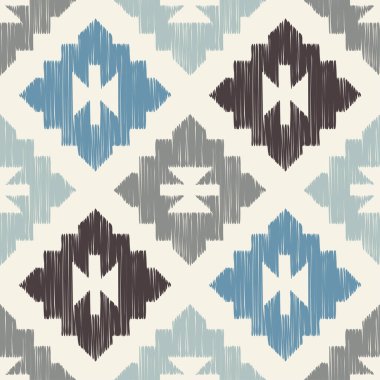 Nakış. Nakış. Geleneksel halk geometrik desenli Navajo mozaik halısı. Kızılderili Kızılderili battaniyesi. Aztek elementleri. Kusursuz bir geçmişi var. Web tasarımı veya yazdırma için vektör illüstrasyonu.