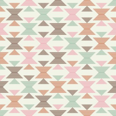 Aztek süsü. Kusursuz bir geçmişi var. Elle kumandalı tasarım. Tekstil. Etnik boho modeli. Web tasarımı veya yazdırma için vektör illüstrasyonu.