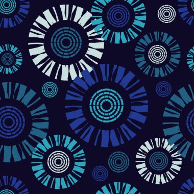 Puantiyeli noktalar kusursuz desen. Etnik figürler mozaiği. Desenli doku. Geometrik arkaplan. Web tasarımı veya yazdırma için vektör illüstrasyonu.