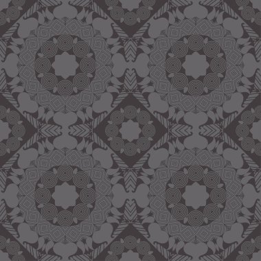 Mandala. Paisley süsü. Kusursuz bir geçmişi var. Elle kumandalı tasarım. Ikat. Web tasarımı veya yazdırma için vektör illüstrasyonu.