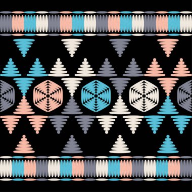 Noktalardan geometrik şekiller. Dijital süs. Yarı tonda. Kusursuz desen. Web tasarımı veya yazdırma için vektör illüstrasyonu.