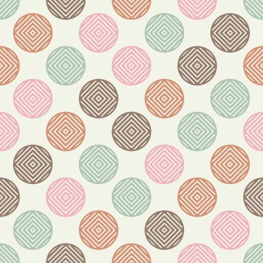 Puantiyeli noktalar kusursuz desen. Etnik figürler mozaiği. Desenli doku. Geometrik arkaplan. Web tasarımı veya yazdırma için vektör illüstrasyonu.