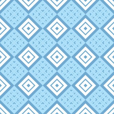 Geometrik şekilli mozaik. Kusursuz desen. Elle kumandalı tasarım. Tekstil. Etnik boho süsü. Web tasarımı veya yazdırma için vektör illüstrasyonu.