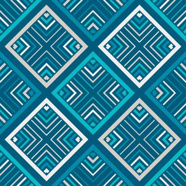 Mosaïque Aux Formes Géométriques Modèle Sans Couture Conception Avec Hachage — Image vectorielle