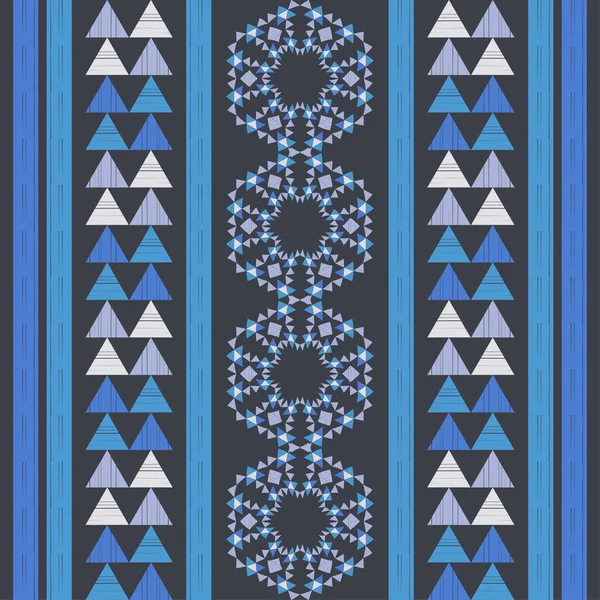 Мексиканская Клетка Навахо Бесшовный Шаблон Дизайн Ручным Штриховкой Текстиль Этнический — стоковый вектор