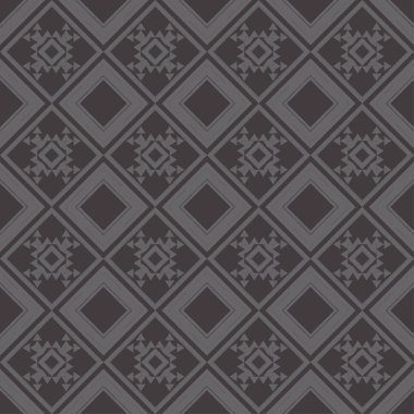 Geometrik şekilli mozaik. Kusursuz desen. Elle kumandalı tasarım. Tekstil. Etnik boho süsü. Web tasarımı veya yazdırma için vektör illüstrasyonu.