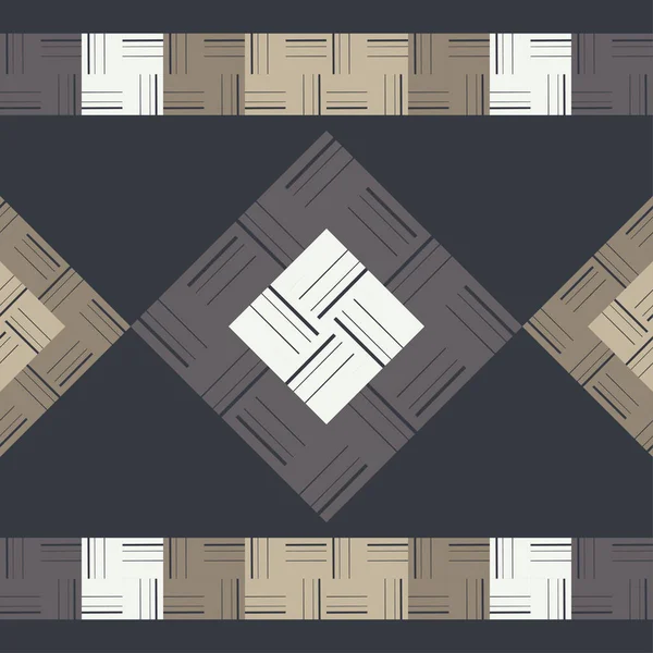 Formes Faites Rayures Mosaïque Aux Formes Géométriques Modèle Sans Couture — Image vectorielle