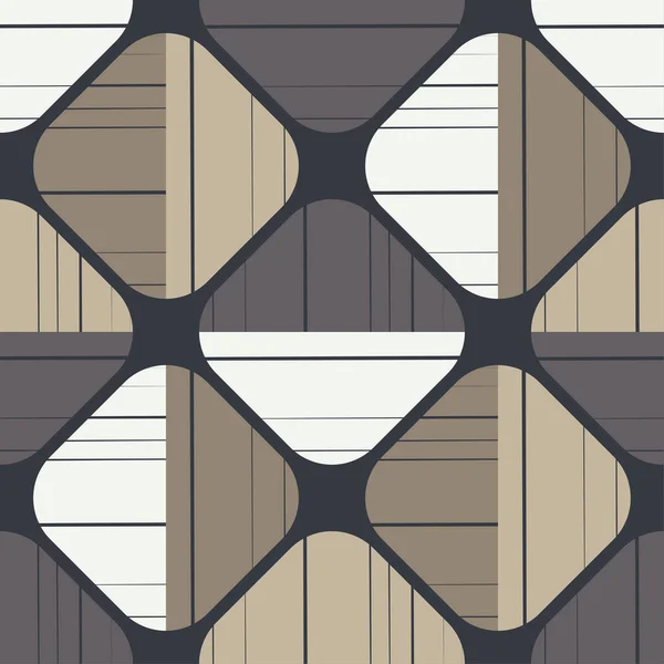 Formas Listras Mosaico Com Formas Geométricas Padrão Sem Costura Projeto —  Vetores de Stock