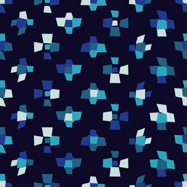 Shapes Made Curved Squares Mosaic Geometric Shapes Seamless Pattern Design —  Vetores de Stock