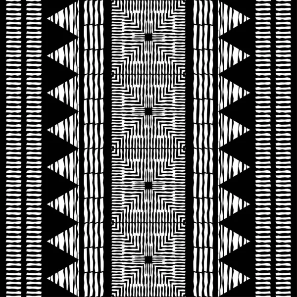 Mexický Kostkovaný Navajo Bezproblémový Vzorec Design Ručním Vylíhnutím Textilní Etnické — Stockový vektor