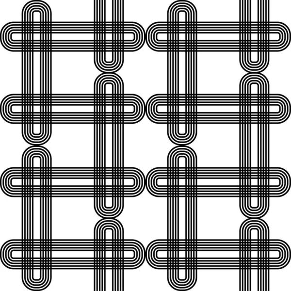 Mosaico Figuras Geométricas Rayadas Patrón Sin Costuras Diseño Con Eclosión — Archivo Imágenes Vectoriales