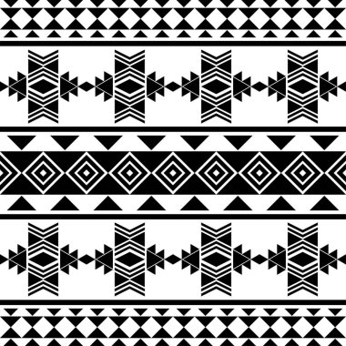 Geleneksel halk geometrik desenli Navajo mozaik halısı. Kızılderili Kızılderili battaniyesi. Aztek elementleri. Maya süsü. Kusursuz bir geçmişi var. Web tasarımı veya yazdırma için vektör illüstrasyonu.