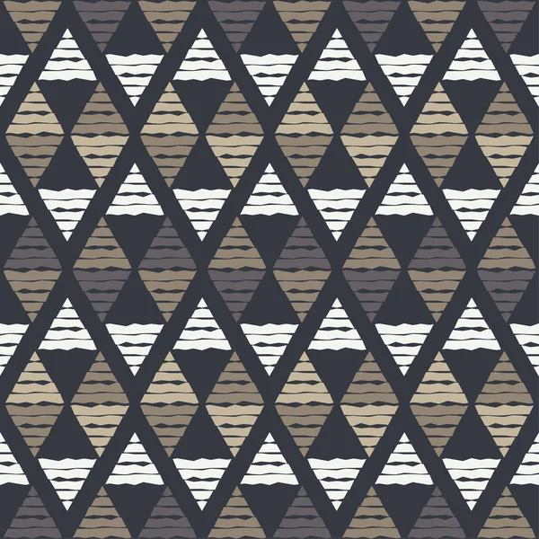 Mexikanisch Kariert Navajo Nahtloses Muster Ausführung Mit Manueller Schraffur Textil — Stockvektor