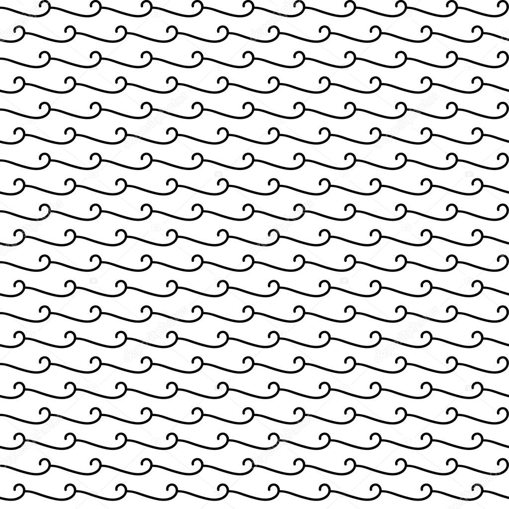 Seamless decorative vector background with waves