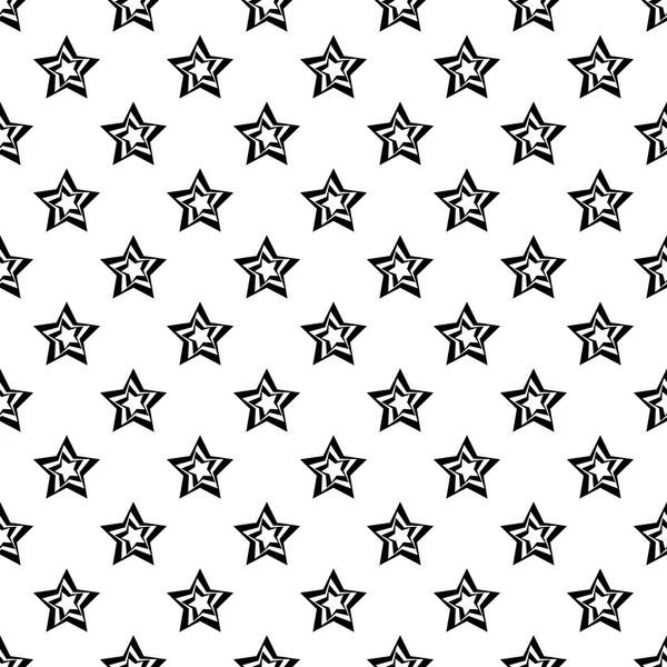 Черно-белый фон с декоративными звёздами — стоковый вектор