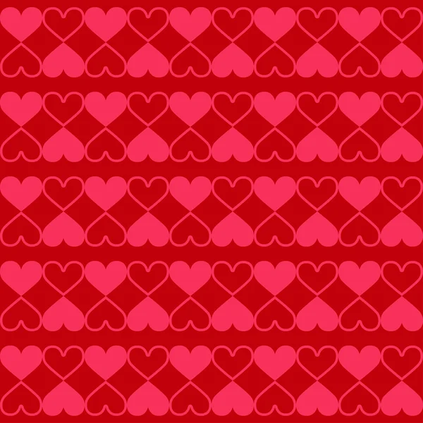 Patrón sin costuras con corazones Día de San Valentín — Vector de stock