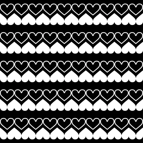 Naadloze patroon met hart Aftelkalender voor Valentijnsdag — Stockvector